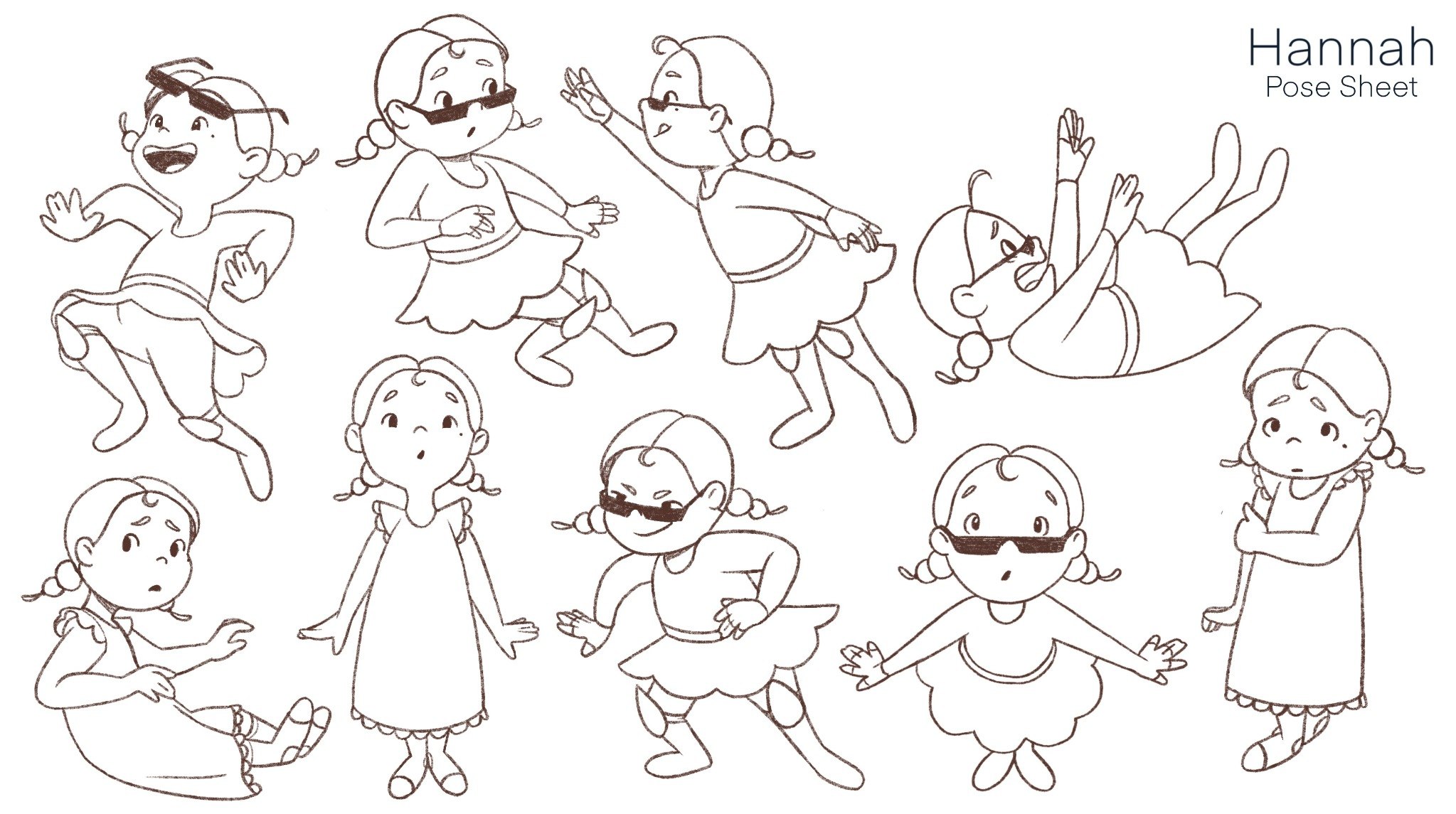 Hannah pose sheet